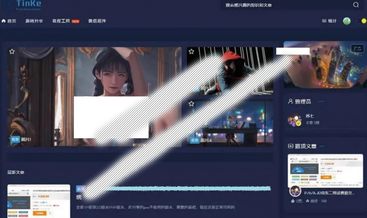 站长论坛网站_博客社区源码，UI精美，可切换界面