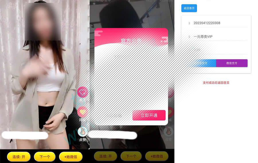视频打赏/付费视频引流吸粉/定时弹窗广告+自带视频+支付接口+自适应设计/带安装教程