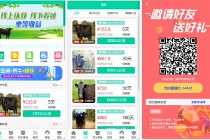区块链金融理财源码【互联网畜牧业养牛平台】带积分商城+抽奖+会员特权（有搭建教程）