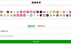 抖音快手小红书tiktok皮皮虾微视等几十种平台视频解析下载去水印网站源码